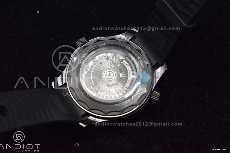 Black Best Seamaster 300m Black 1:1 1066 Edition Durable on 43.5mm Dial Rubber A Ceramic Black VSF Strap 0518